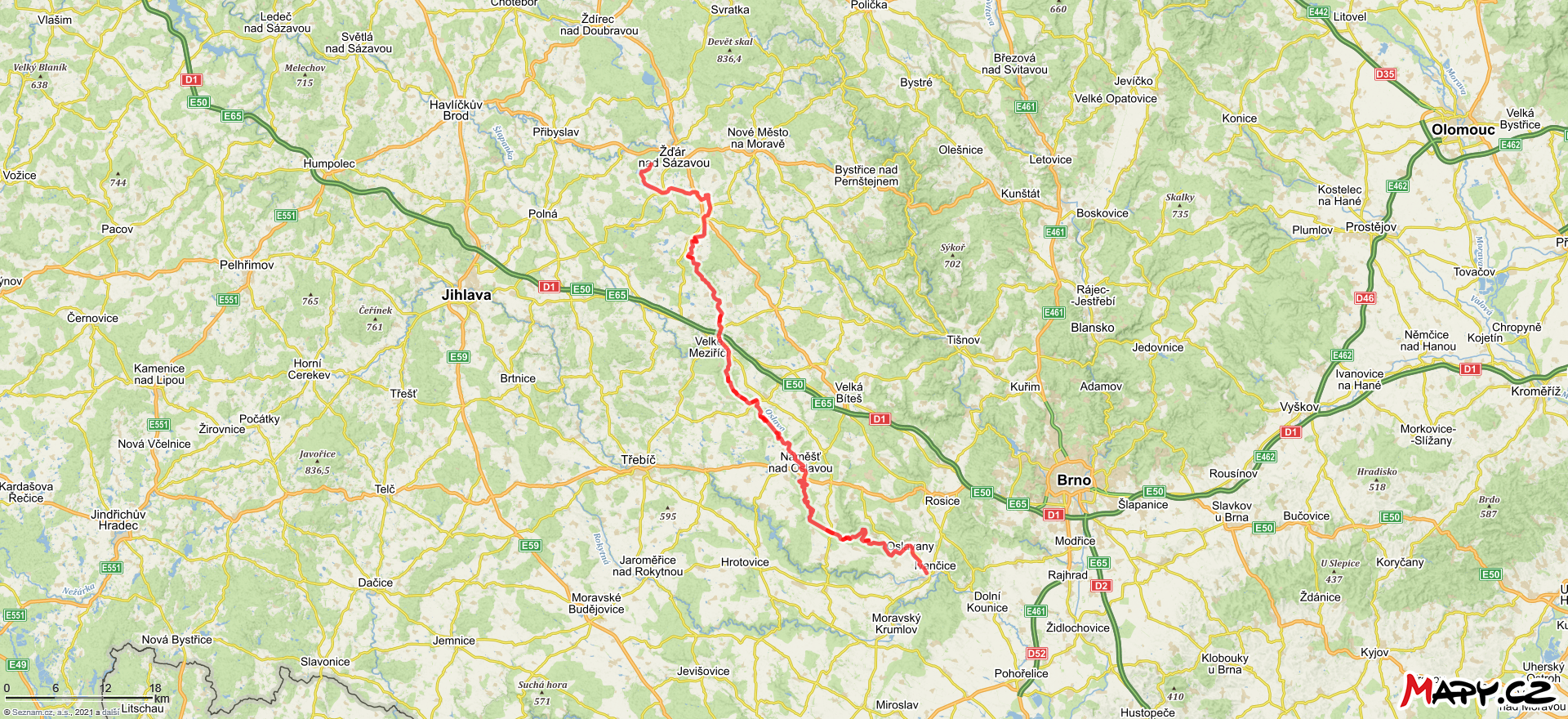 Řeka Oslava - 1920 x 880